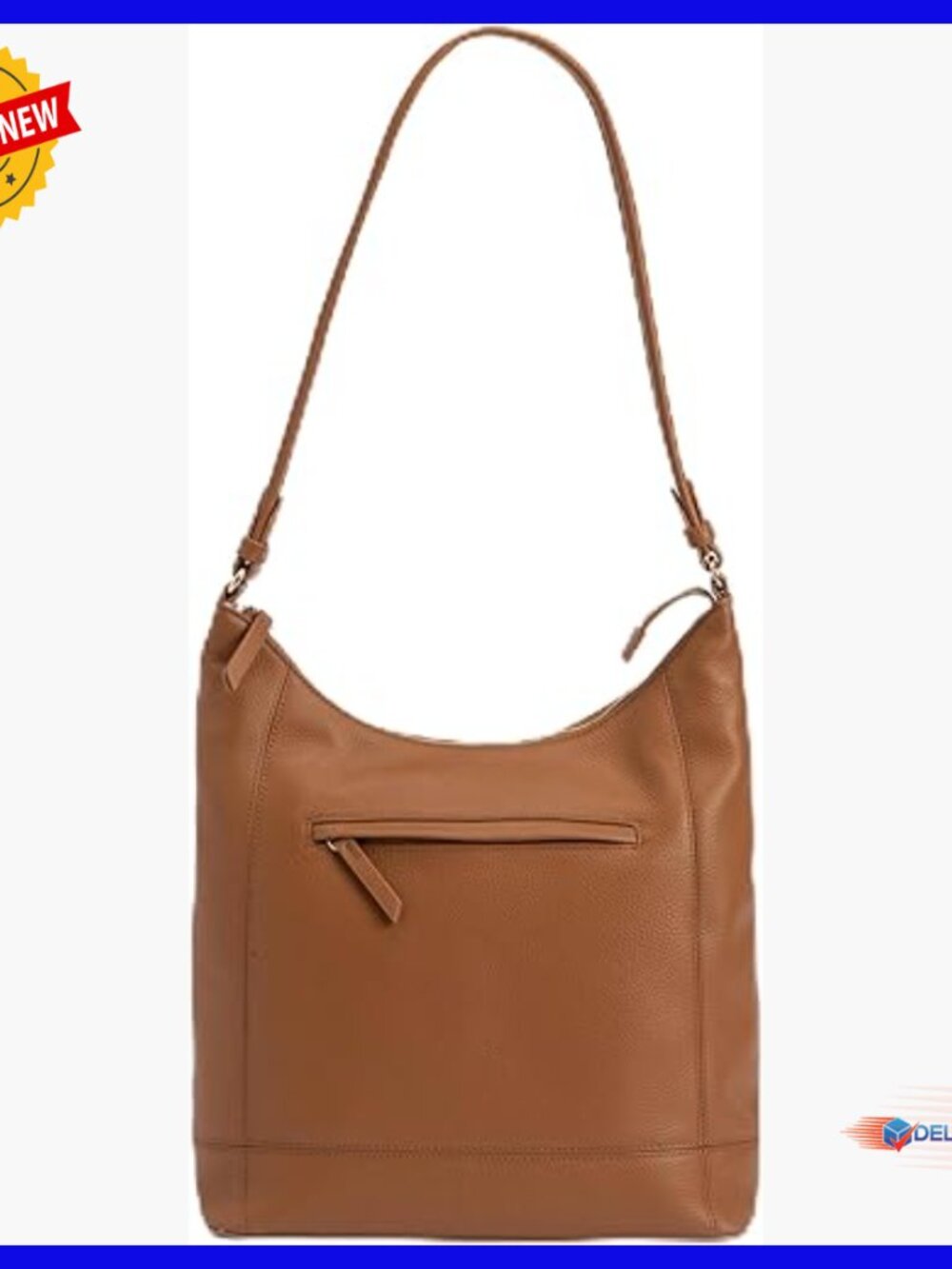 Genuine Leather Hobo Bag With Adjustable Strap, Medium Size Work Tote